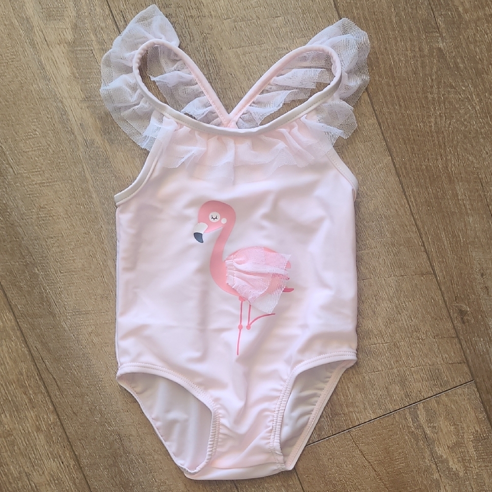 Pink Flamingo Ruffle Swimsuit